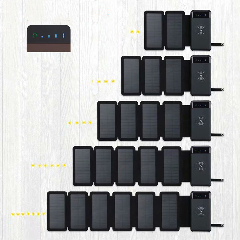 Detachable Solar Power Bank Wireless Charging