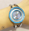 Ladies Rhinestone Steel Bracelet Watch