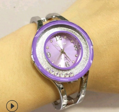 Ladies Rhinestone Steel Bracelet Watch